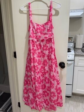 Anna Rae Pink Smocked Dress